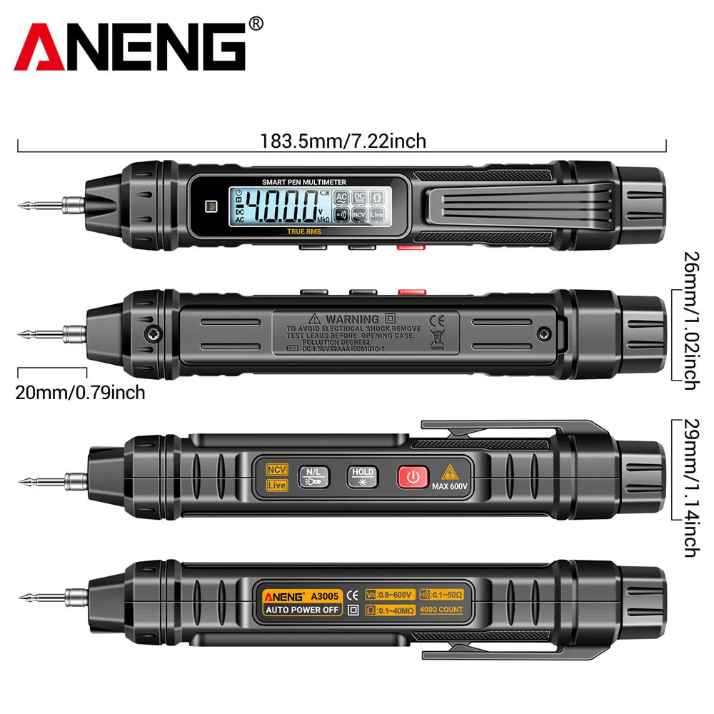ANENG A3005 Digital Professional Multimeter Pen Testers AC/DC Voltage Meter Live Zero Line detail image 6