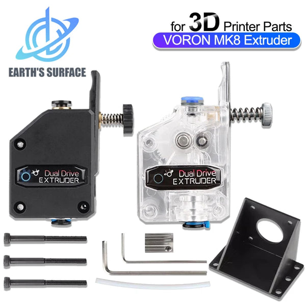 3D Printer Parts for MK8 Extruder Clone Dual Drive Extruder Upgrade Bowden Direct Extruder 1.75mm Filament for CR10 Ender 3 Pro