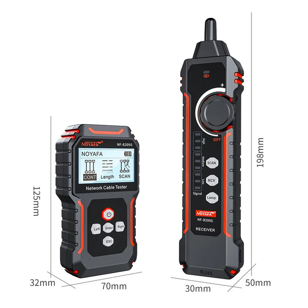 Noyafa NF-8209S Network Cable Tester Measure Length POE LAN Cable Test LCD Display Scan detail image 5