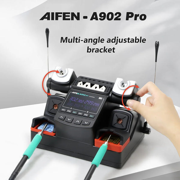 AIFEN A902PRO Soldering Station C115 C210 C245 Double Station Welding Rework Station For detail image 4