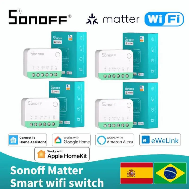 Sonoff Mini R4 Matter WiFi Smart Home Light Switch Sonoff Mini R4 Extreme Matter Relay Work with Alexa Go product image
