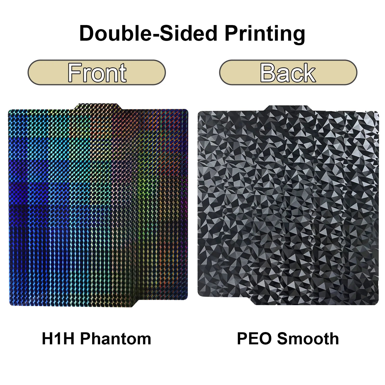 P2S PEO Bambu X1 P1 A1 Build Plate 257x257 PEI Bed Plate Double Side Smooth Texture Spring Steel Sheet For Bambu Lab P1S Heatbed