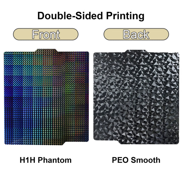P2S PEO Bambu X1 P1 A1 Build Plate 257x257 PEI Bed Plate Double Side Smooth Texture Spring Steel Sheet For Bambu Lab P1S Heatbed