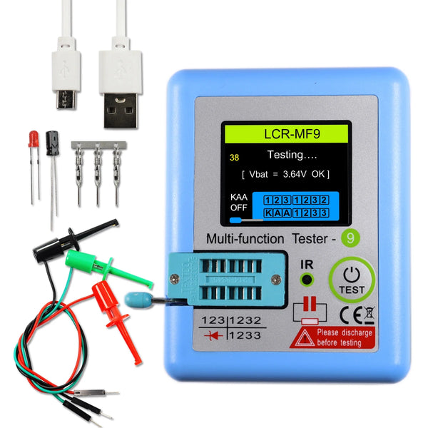 LCR-MF9 1.8" TFT LCD Display Multi-meter Transistor Tester Diode Triode Capacitor Resistor Test Meter MOS product image