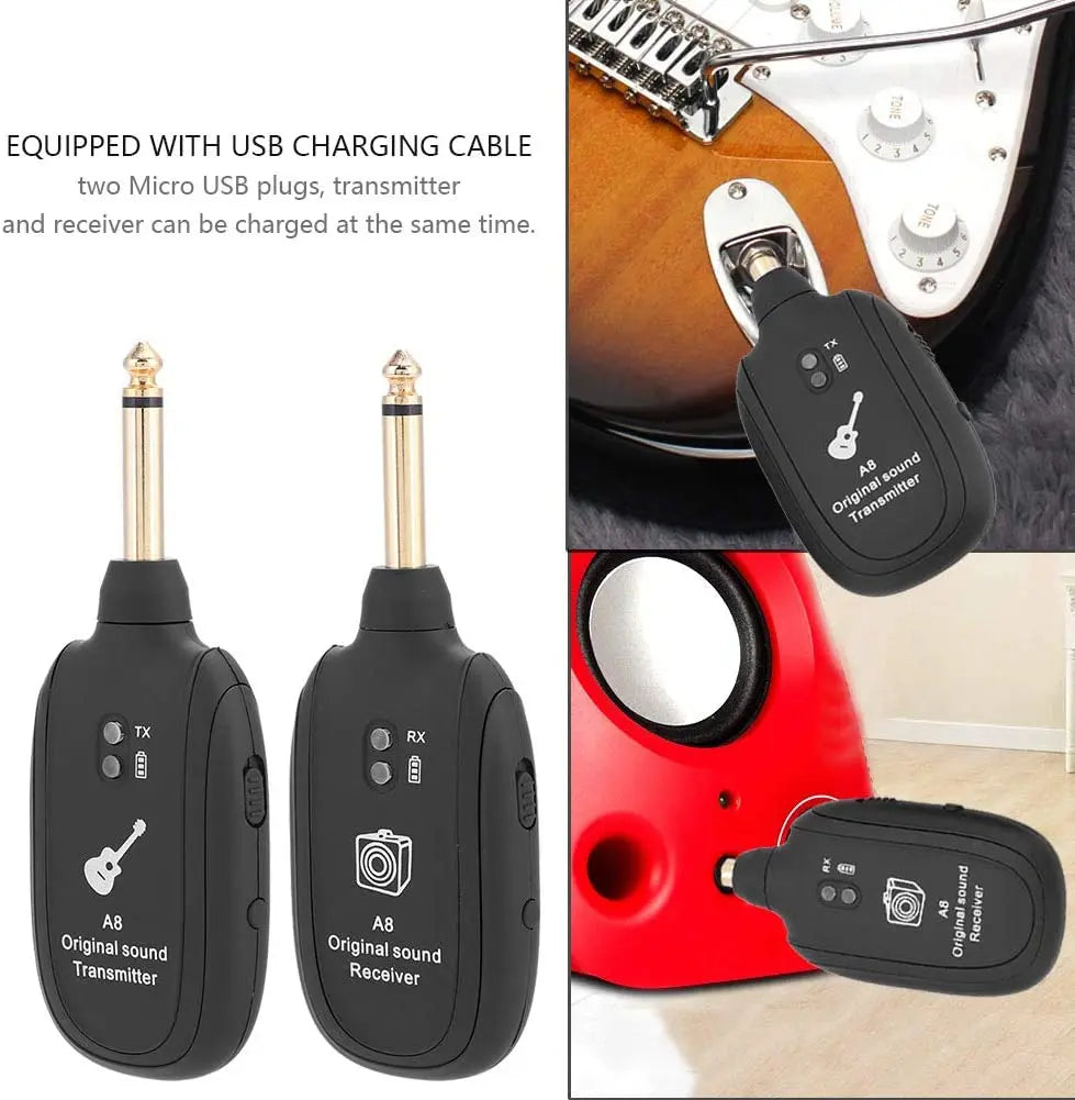 Miwayer A8 Wireless Guitar System Built in 4 Channels Wireless Guitar Transmitter Receiver detail image 4