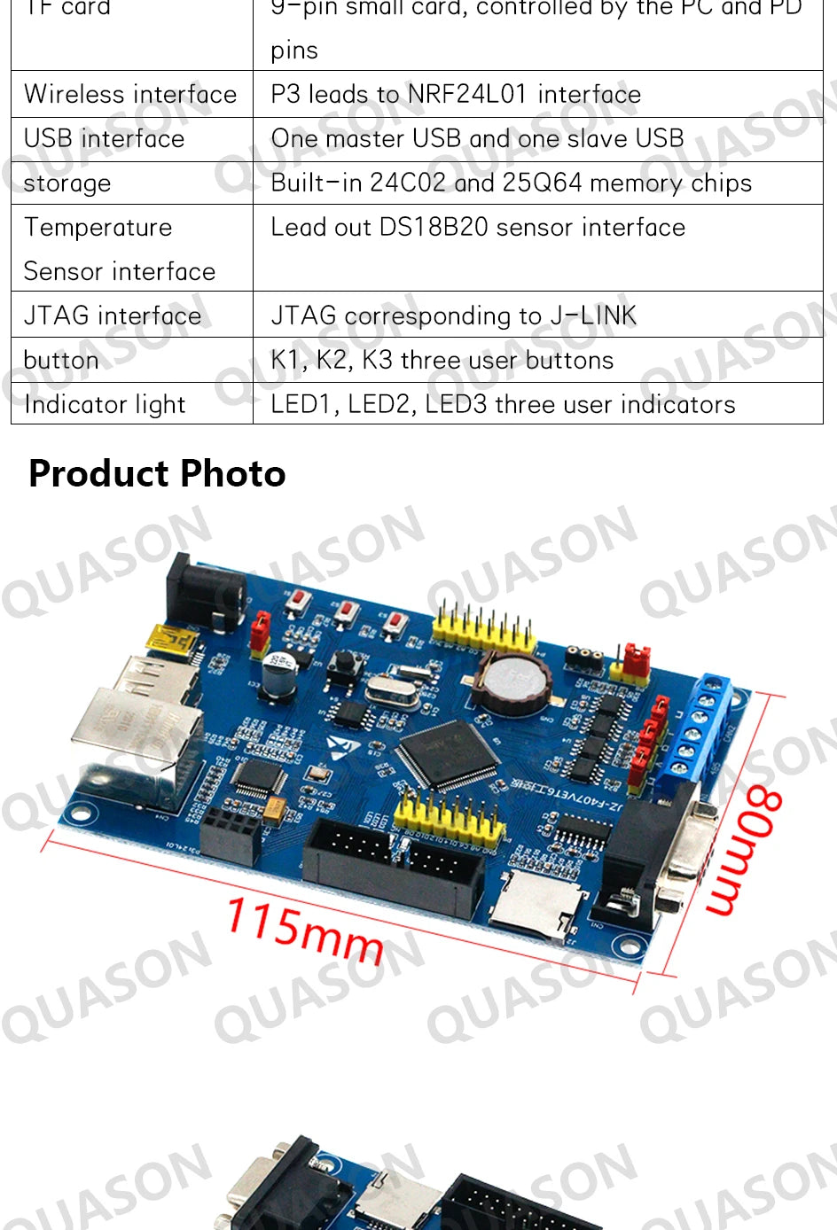 Industrial Control STM32F407VET6 Development Board RS485 Dual CAN Ethernet Networking STM32 detail image 6