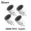 1-4 PCS SONOFF S60ZB EU IPlug Zigbee Smart Plug Energy Monitoring Wireless Socket Timer Smart Switch Work With Google Home Alexa