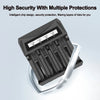 Intelligent LCD Battery USB Charger - 1/2/4 Slots for 18650 4.2V Li-ion & 1.2V Ni-MH AA/AAA detail image 5