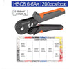 Hexagonal Self-Adjustable Ratchet Ferrule Crimping Tool Kit 23-10AWG 0.25-6mm² Crimper Kit with 400-2000pcs Wire Terminals