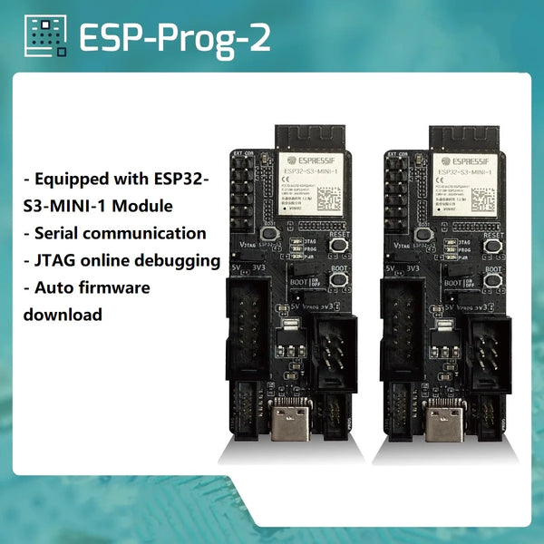Espressif ESP-Prog-2 Debugger Serial Communication, JTAG In-Circuit Debugging, Firmware Auto Downloader product image