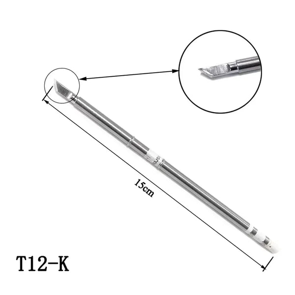 5Pcs T12 Soldering Solder Iron Tips T12-ILS BC1 D24 K BL For FX-9501  HAKKO912 FM-2027 2028 Handle DIY Soldering Station Kits
