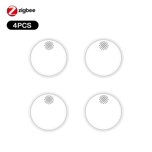 MOES ZigBee Smart Wireless Smoke Detector Fire 85dB Sound Alarm Siren Sensor Smart Safety Protection Home Kitchen Fire App Alert