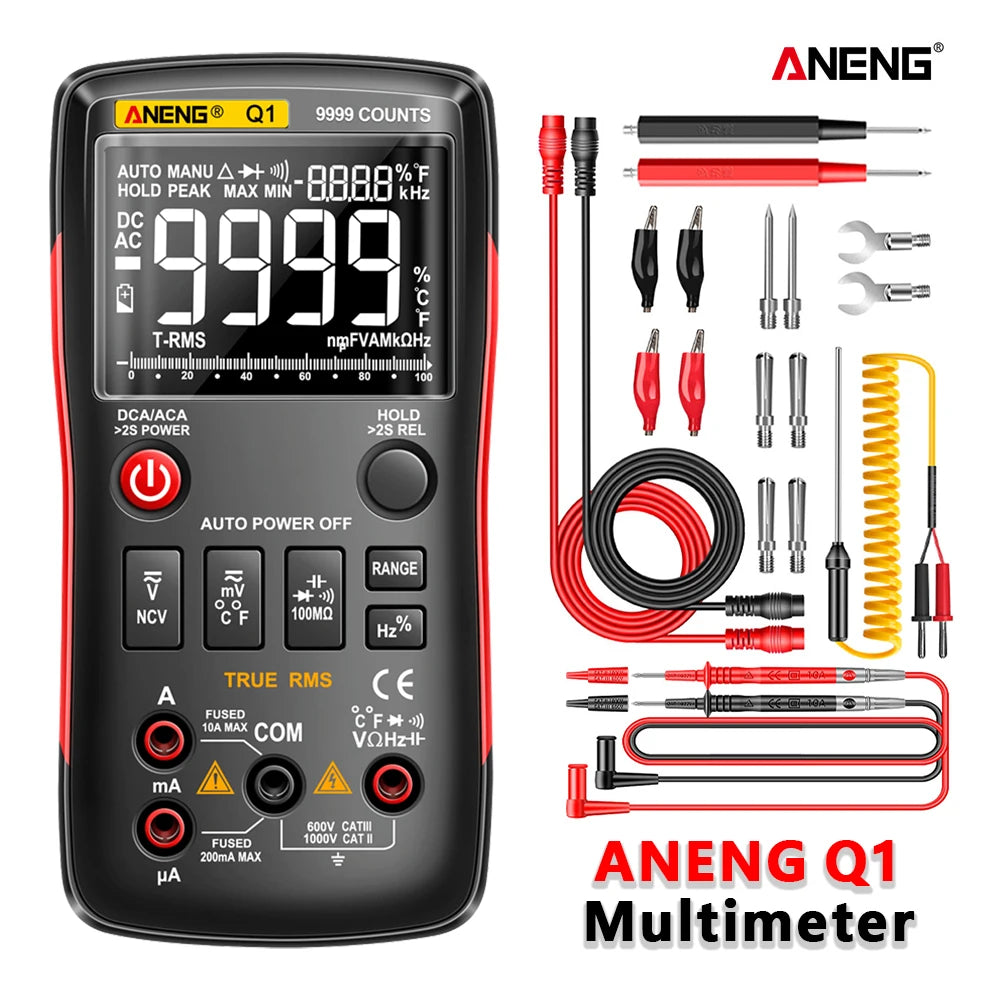 ANENG Q1 Digital Multimeter 9999 Analog Tester True RMS Professional Multimetro DIY Transistor Capacitor product image