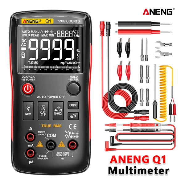 ANENG Q1 Digital Multimeter 9999 Analog Tester True RMS Professional Multimetro DIY Transistor Capacitor product image