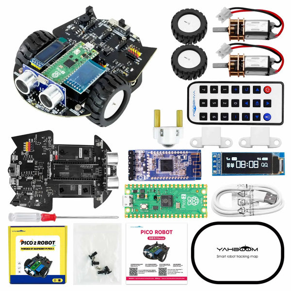 Yahboom Raspberry Pi Pico 2 Robot Car Kit Diy Electronic Coding Robot Kit Support detail image 2