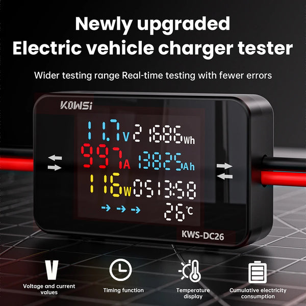 KWS-DC26 Digital Voltmeter Ammeter DC8-80V Power Energy Meter Color Screen Electric Vehicle detail image 2