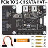 Raspberry Pi 5 PCIe to SATA Expansion Board with EEPROM HAT+ Waveshare PCIe TO 2-CH SATA detail image 7