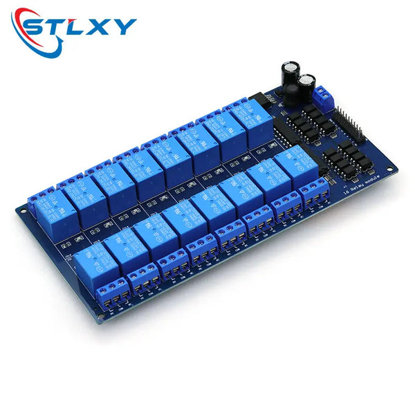 16 Channel Relay Shield Module DC 5V 12V 24V with Optocoupler LM2576 Microcontrollers detail image 3