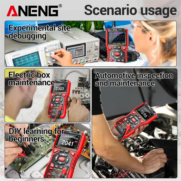 ANENG AOS04 Handheld Oscilloscope Multimeter Digital 50MS/s Sampling Rate Bandwidth Waveform detail image 3