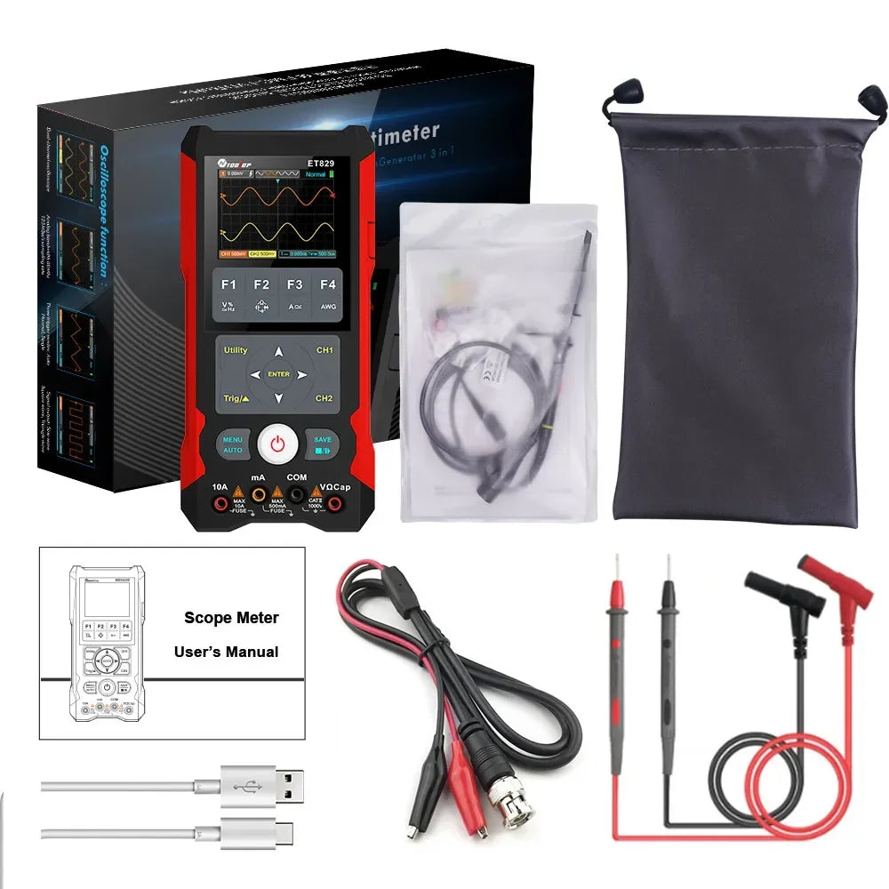 TOOLTOP ET829 2 Channel 80MHz Digital Storage Oscilloscope Multimeter Signal Generator 3 in detail image 7