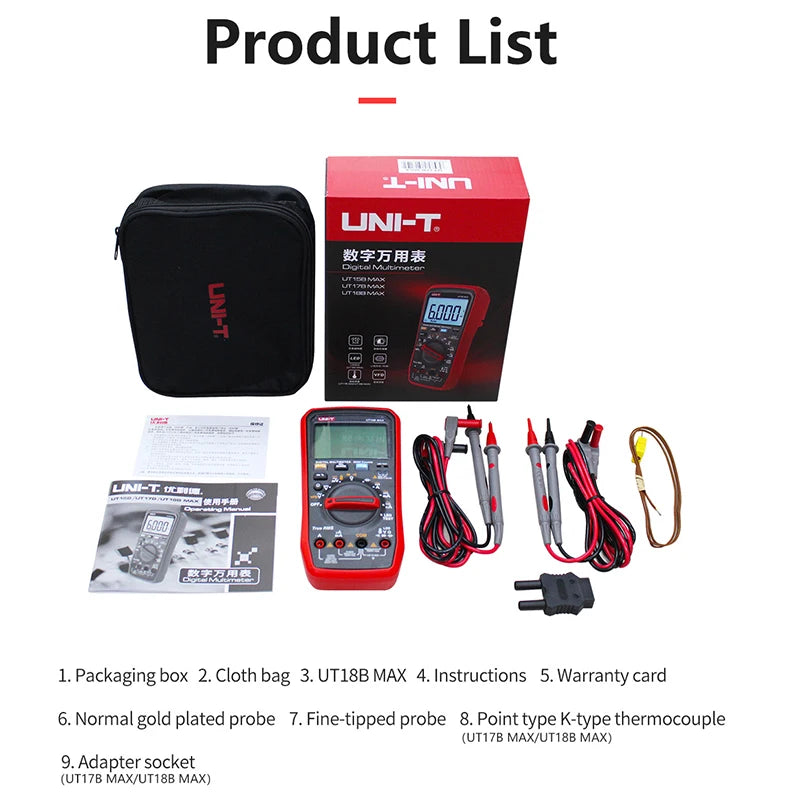 UNI T Professional Digital Multimeter Tester UT15B MAX 1000V AC DC Voltage Meter Capacitor detail image 6