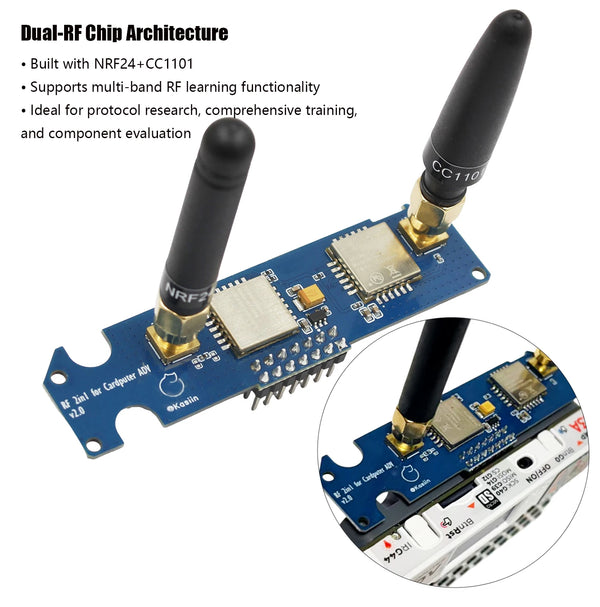 Upgraded 2-in-1 RF Module For M5Stack Cardputer ADV NRF24+CC1101 Compatible, 2.4GHz 433MHz detail image 2