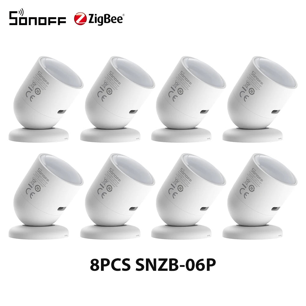 1-10PCS SONOFF SNZB-06P Zigbee Human Presence Sensor 5.8GHz Microwave Radar Smart Scene ZBBridge-P eWeLink Alice Alexa Google