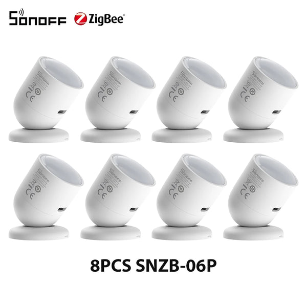 1-10PCS SONOFF SNZB-06P Zigbee Human Presence Sensor 5.8GHz Microwave Radar Smart Scene ZBBridge-P eWeLink Alice Alexa Google