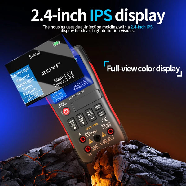 ZOYI ZT-XT1 True-RMS High-Precision Transistor Multimeter 2-in-1: Voltage, Resistance, Transistor & Capacitance Testing