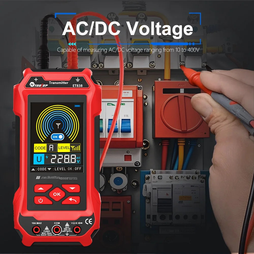 TOOLTOP ET836 ET838 Cable Locator Underground Wall Cable Water Pipes Tracker Circuit Break detail image 4