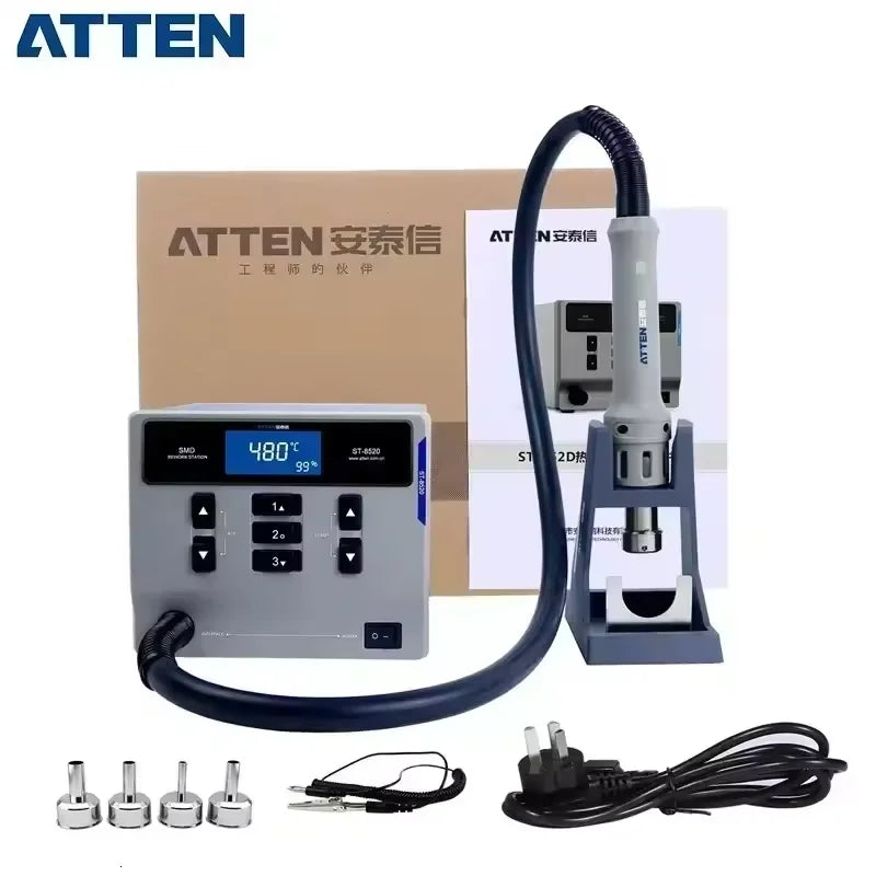 ATTEN ST-862D Hot Air Gun Soldering Station Lead-free 110V/220V 1000W BGA Rework Station detail image 2