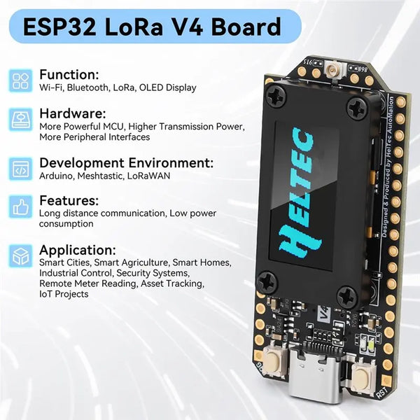 NEW A09R! Heltec Lora 32 V4 Meshtastic GPS ESP32 SX1262 Dev-Board 0.96Inch OLED Screen Mesh detail image 5