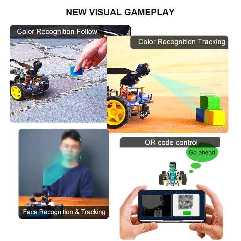 Raspberry Pi 5 Smart AI Vision 4WD Robot Car Electronic Kit DIY Learning Project Full Set detail image 4