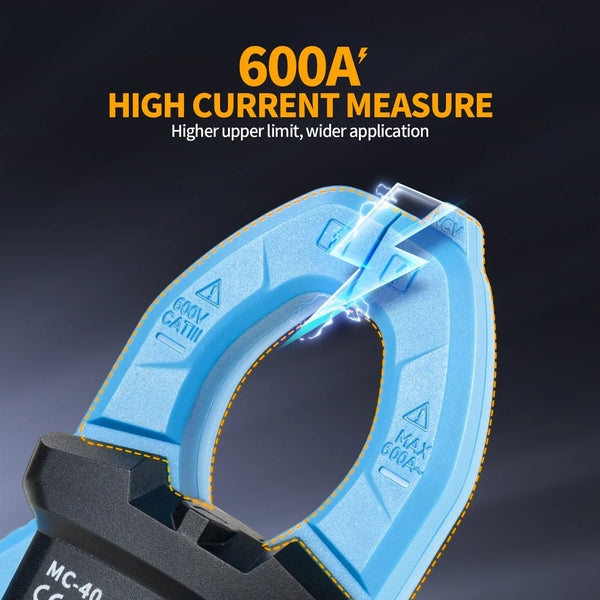 FNIRSI MC-40 Digital Clamp Meter 600A High Current Multimeter AC/DC Voltage 600V Auto Range detail image 3