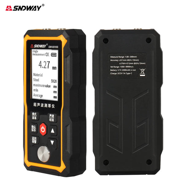 SNDWAY Ultrasonic Thickness Gauge SW-6510S Plastic Glass Ceramics Metal Steel Plate detail image 2