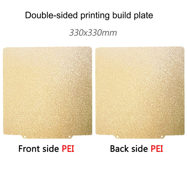 330x330mm For QIDI X-Max 3 Build Plate Elegoo Neptune 4/3 Plus, Anycubic Kobra 2 Plus, Geetch A30, Troxy X5SA Pro PEI PEO Sheet