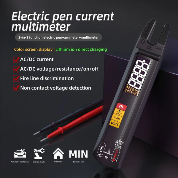 BSIDE U0 Digital Clamp Meter Fork DC AC 100A Smart Ammeter Pliers T-RMS Current Auto detail image 4
