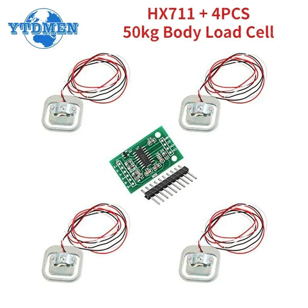 High Precision HX711 Load Cell Module with 4PCS 50kg Weight Sensors - DIY Electronic Scale detail image 7
