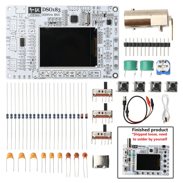 DSO183 DC 5V DIY Digital Oscilloscope Kit 0-500kHz Oscilloscope Soldering Kit Type-C detail image 7
