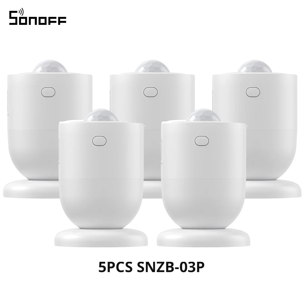 1-5PCS SONOFF SNZB-03P Zigbee Motion Sensor Trigger Smart Lighting & Home Security Works with Alexa Google Home via Zigbee Hub
