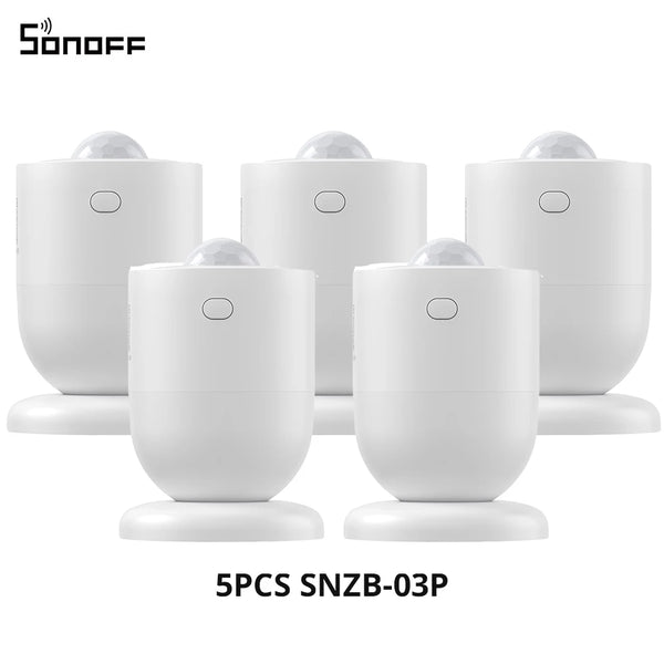 1-5PCS SONOFF SNZB-03P Zigbee Motion Sensor Trigger Smart Lighting & Home Security Works with Alexa Google Home via Zigbee Hub