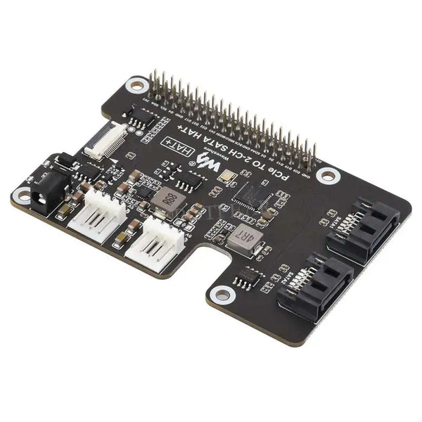 Raspberry Pi 5 PCIe to SATA Expansion Board with EEPROM HAT+ Waveshare PCIe TO 2-CH SATA detail image 5