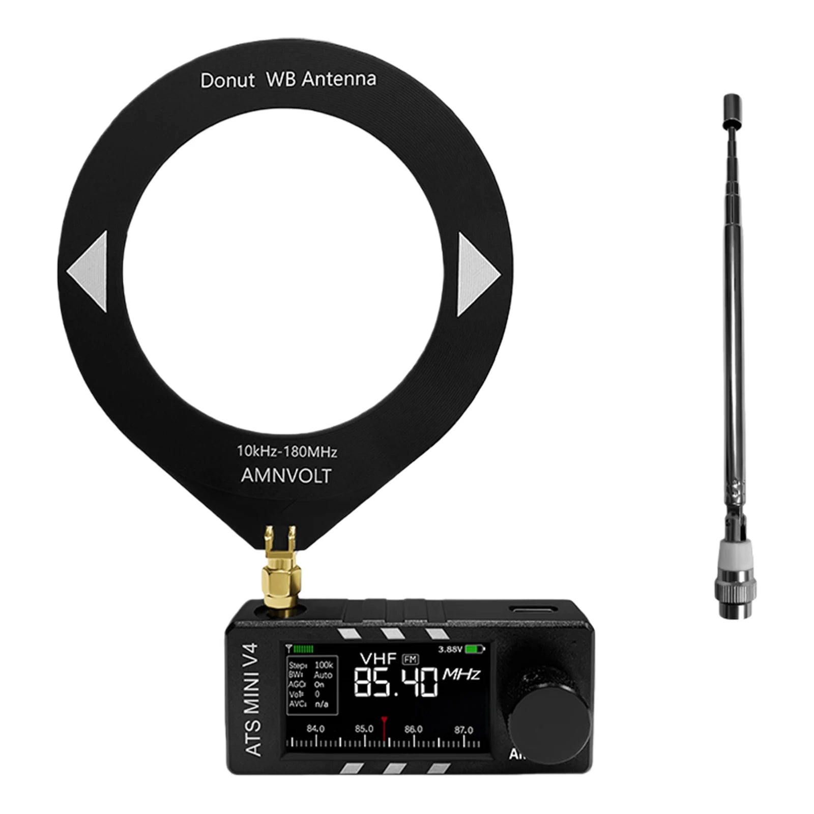 AMNVOLT V4 ATS MINI Radio with Headphone Amplifier LSB USB Transistor Pocket Radios Si4732 detail image 7