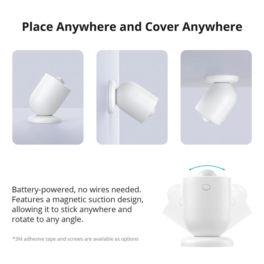 1-5PCS SONOFF SNZB-03P Zigbee Motion Sensor Trigger Smart Lighting & Home Security Works with Alexa Google Home via Zigbee Hub