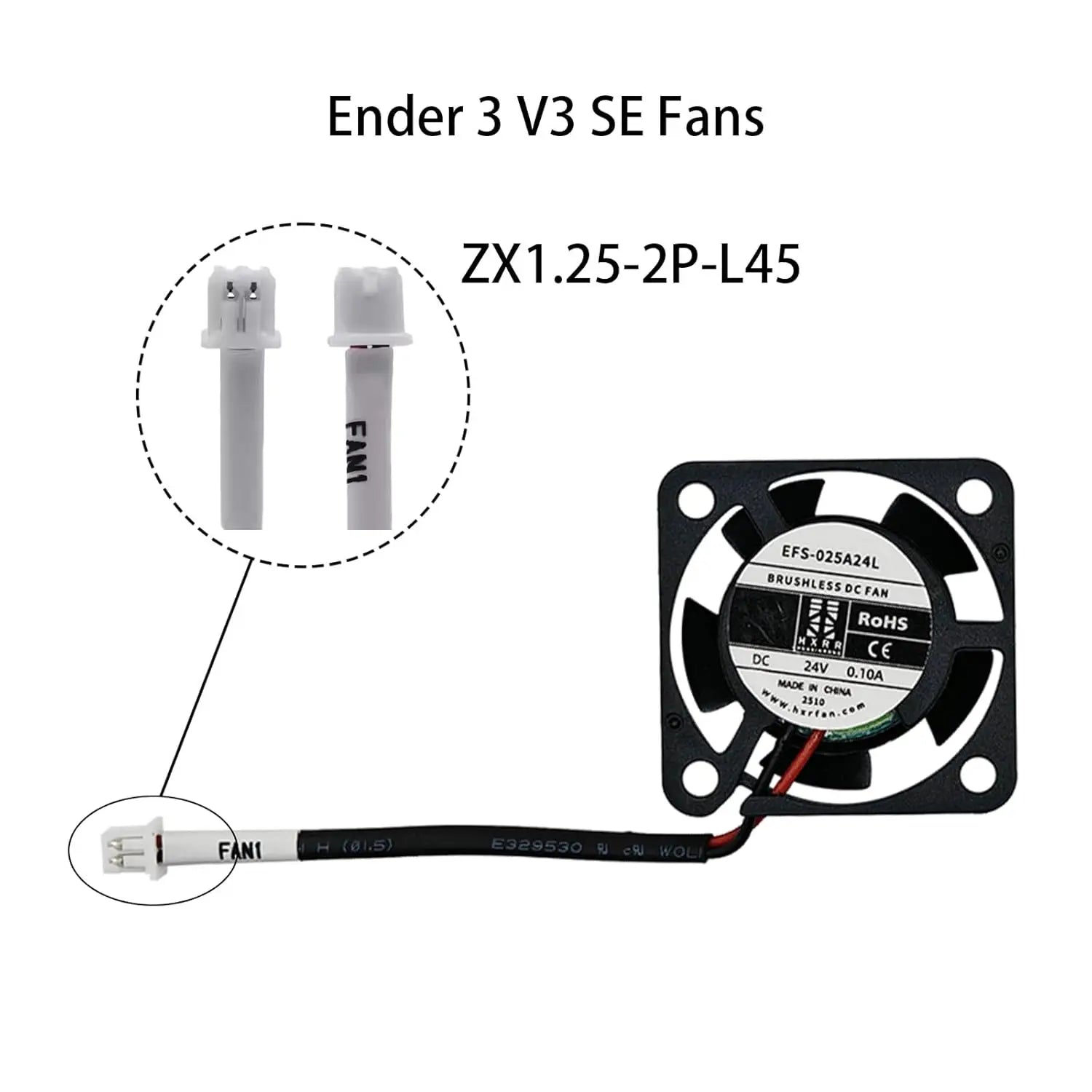 Creality Official Ender 3 V3 SE Fans, 4010 Blower Fan DC 24V 2510 Axial Cooling Fan for Ender3 V3 SE/Ender3 V3 KE 3D Printer par