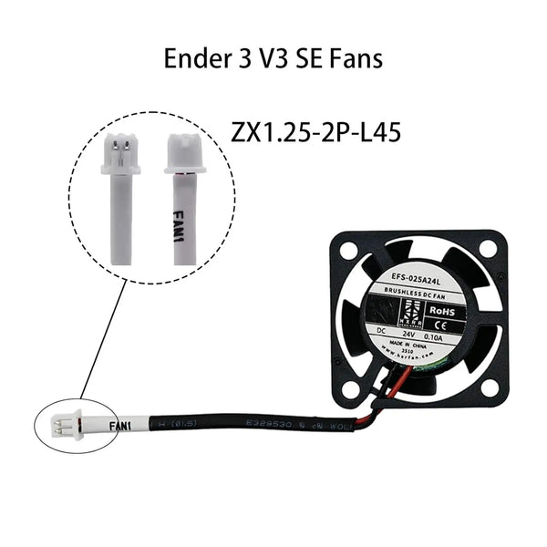 Creality Official Ender 3 V3 SE Fans, 4010 Blower Fan DC 24V 2510 Axial Cooling Fan for Ender3 V3 SE/Ender3 V3 KE 3D Printer par