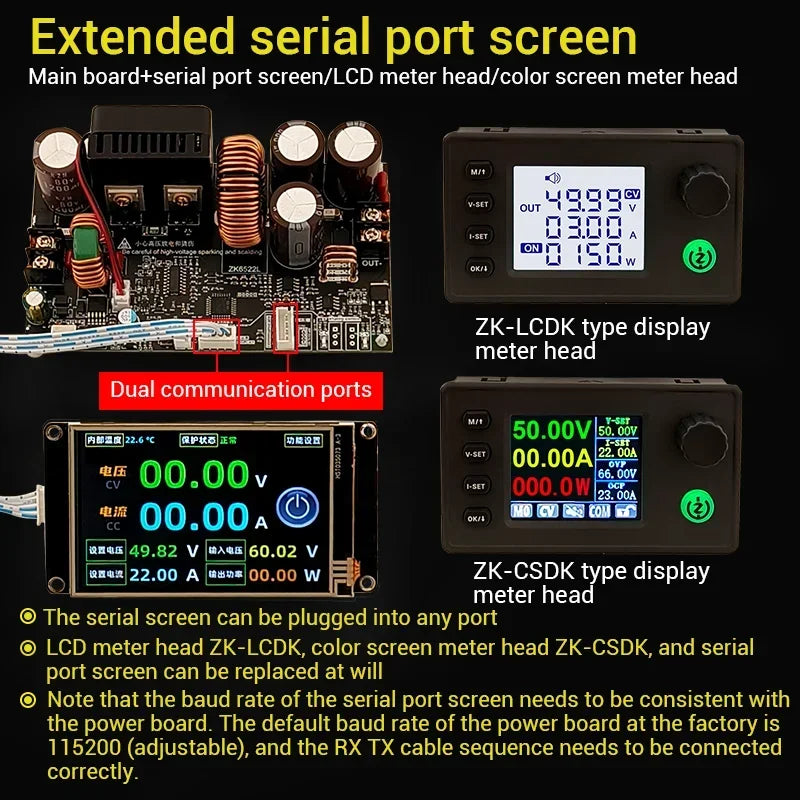 22A 1400W Buck Converter CC CV Step-Down Module LCD Adjustable Regulated Stabilized Voltage detail image 3