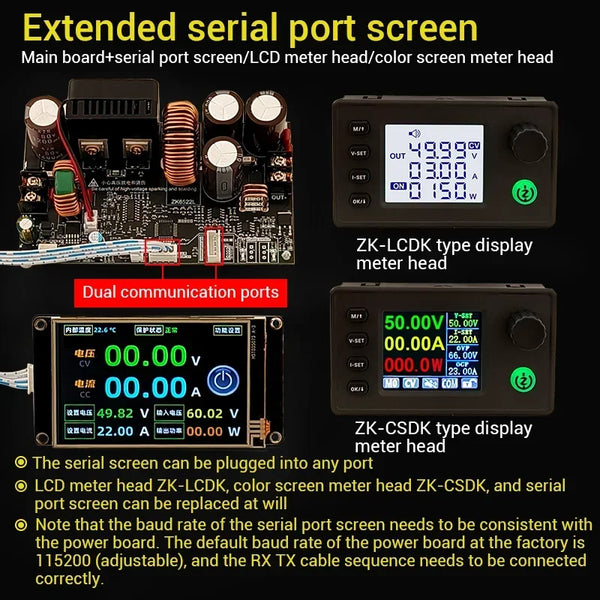 22A 1400W Buck Converter CC CV Step-Down Module LCD Adjustable Regulated Stabilized Voltage detail image 3
