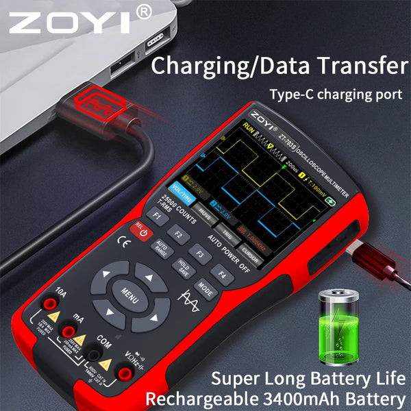 Multi-instrument dual-channel oscilloscope ZT-703S multi-function multimeter signal detail image 2