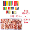 125/250/578Pcs Wire Ferrules Kit  Copper Crimp Connector Copper Connection Tube Terminal Connect and Protect The Connection